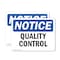 Signmission Quality Control, 10 in W x Rectangle, Plastic OS-2PACK-NS-P-710-L-17932 - alternate 1